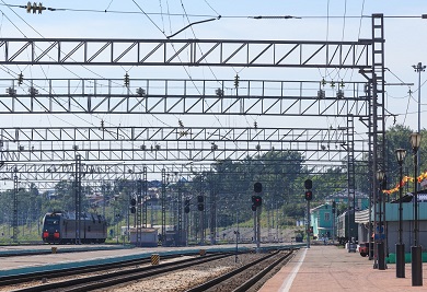 Реконструкция контактной сети на станции Иркутск-Пассажирский