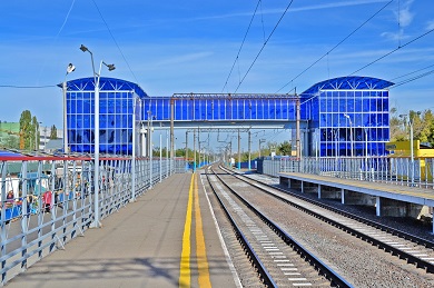 Строительство пешеходного моста на остановочном пункте Машмет Юго-Восточной железной дороги